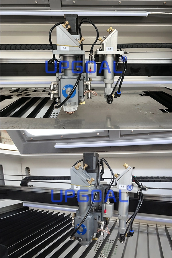 Mixed Live Focus Metal Non Metal CO2 Laser Cutter Machine with Dual Head 300W &amp; 90W 1300*900mm for Stainless Steel/Carbon Steel/Wood/Acrylic
