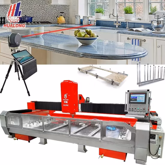 Hlcnc-3319 3D Stone Marble Engraving CNC Routers Processing Center for Countertop Stone Polishing Machine Milling and Drilling for Bathroom Basin Siemens