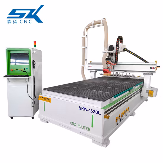 Manufacturer Automatic Door Cabinet Window 1325 1530 2060 3D Wood Engraving Carving Cutting Engraving Milling Woodworking Machinery with Atc CNC Router